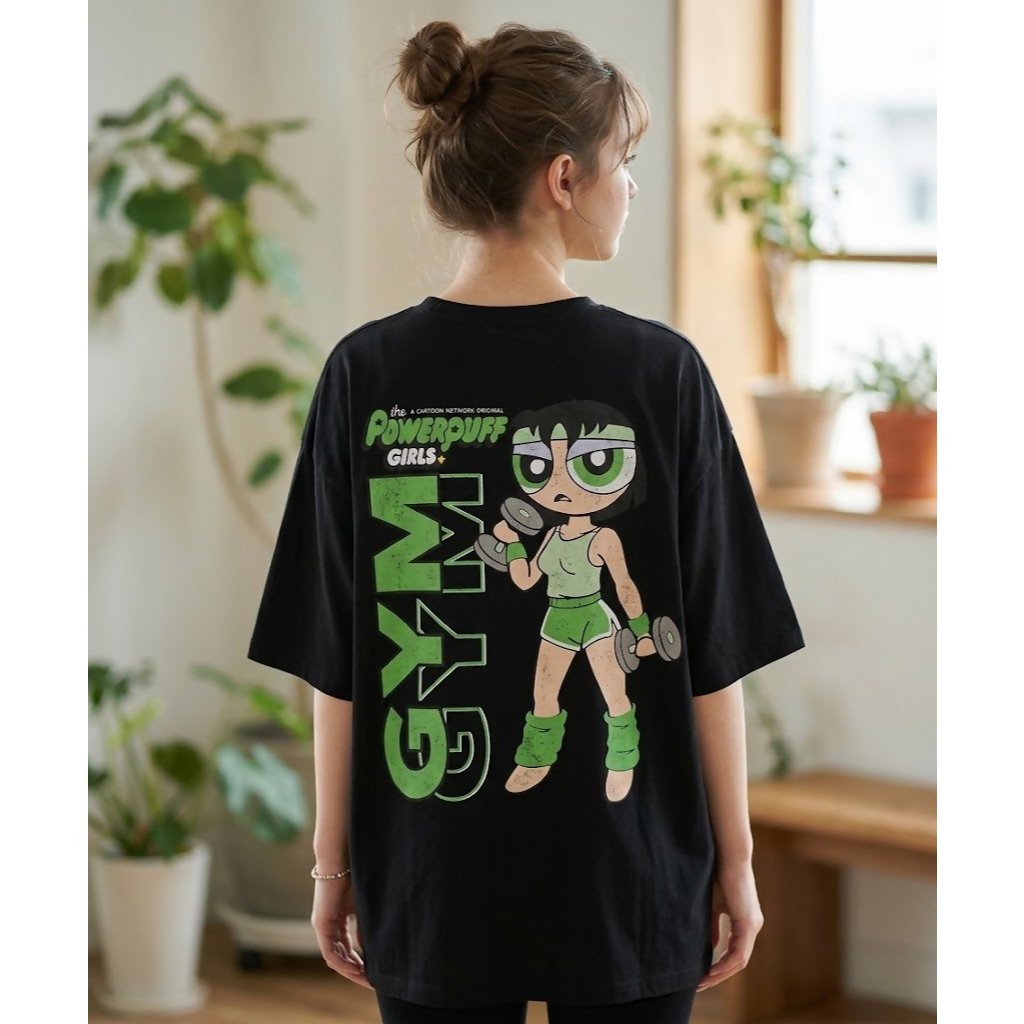 Camiseta Oversized Feminina Streetwear Meninas Superpoderosas Gym Fit 100% Algodão Premium