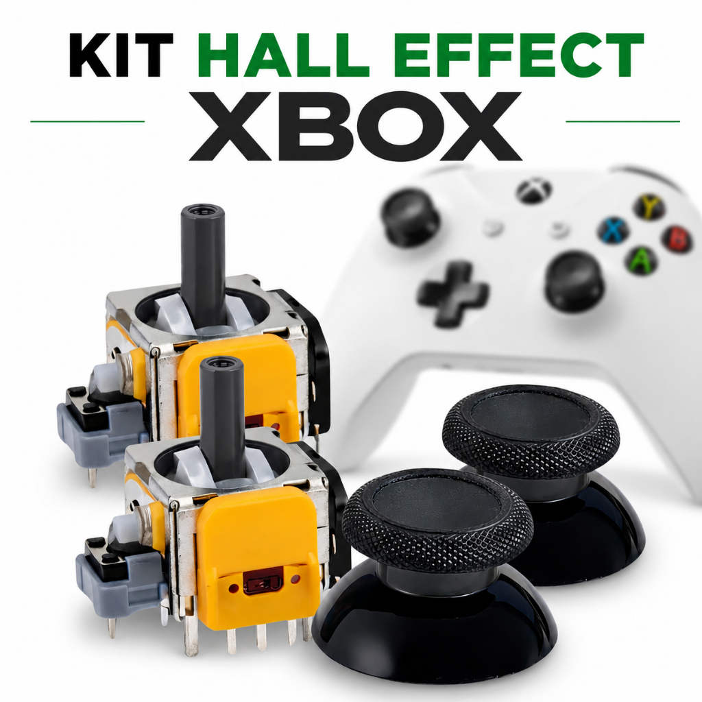 Analógico Magnético Hall Effect Compatível com Xbox One Series S / X V6 Anti Drift GINFULL