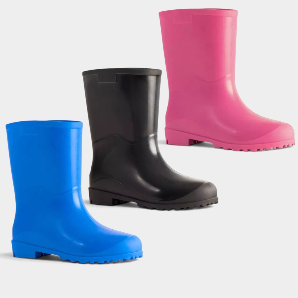 Bota Galocha Infantil PVC Casual Cano Médio Innpro Kids Impermeável