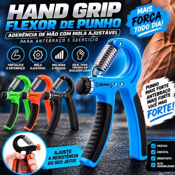 Aderência de Mão Hand Grip Flexor De Punho Com Mola Ajustável Para Antebraço Exercício