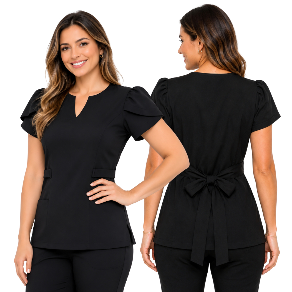 Blusa Feminina Scrub elastano tulipa Beatriz — imagem 2 de 2