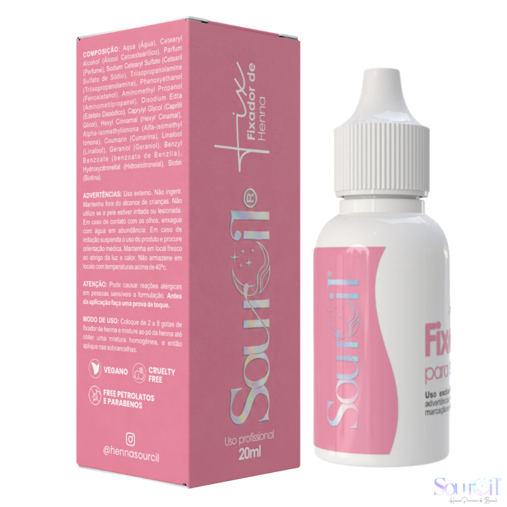 Novo Fixador de Henna com Biotina Sourcil 20 ML