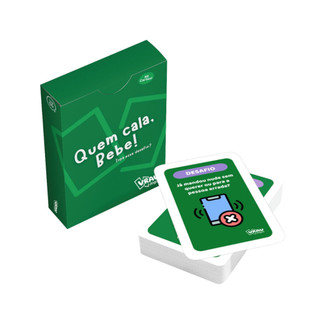 Jogo de Cartas Baralho de Desafios Para Grupo Quem Cala Bebe Vrau Jogos