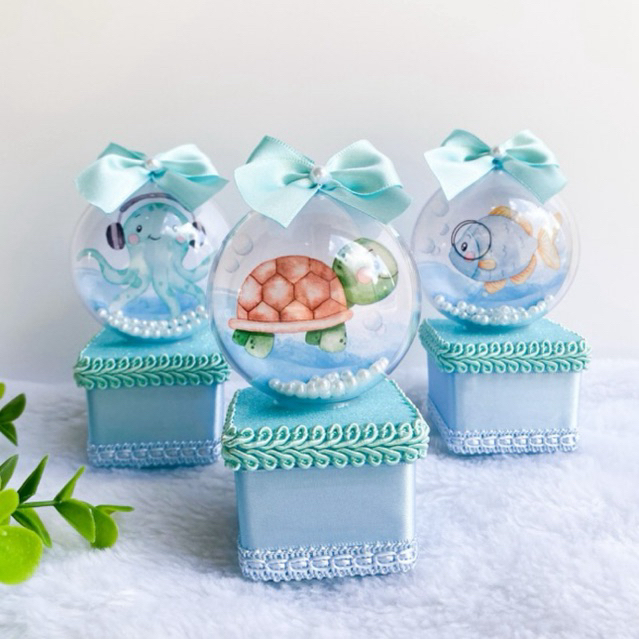 Caixinha Acrílica Personalizada com esfera | Fazemos qualquer tema | Lembrancinha Infantil | Personalizados de Luxo