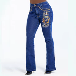Calça jeans Flere Contry Bordada Feminina
