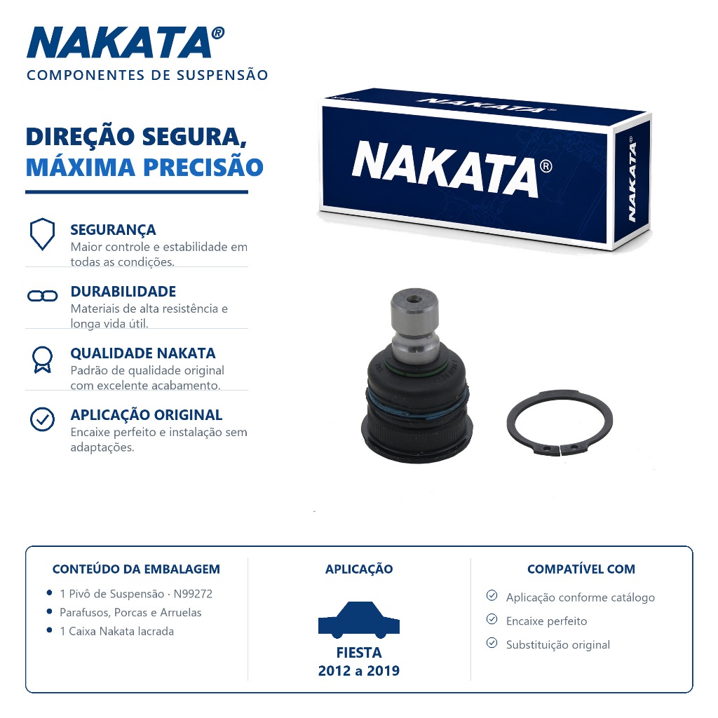Pivo De Suspensão Fiesta 2012 Até 2019 Original Nakata