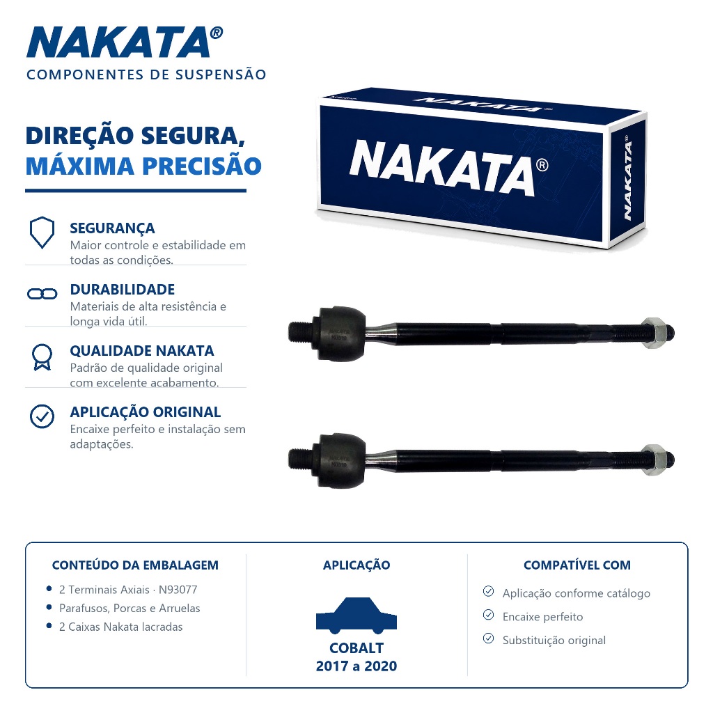 Par Terminal Barra Axial Cobalt 2017 ate 2020 – Original Nakata