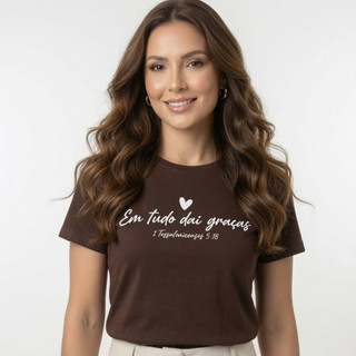 Camiseta Blusinha T-Shirt Cristã Confortável Algodão Estampada Moda Qualidade Premium Básica