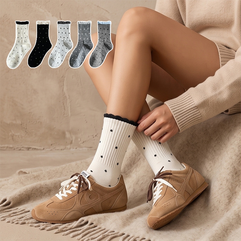 9 pares meia fina feminina, estilo retrô japonês, modelo fino e respirável para primavera e verão