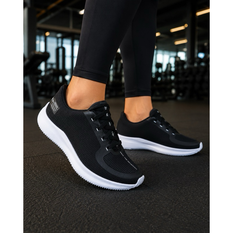 Tenis Feminino e Masculino Escolar Academia Original Corrida Caminhada Lançamento PRETO