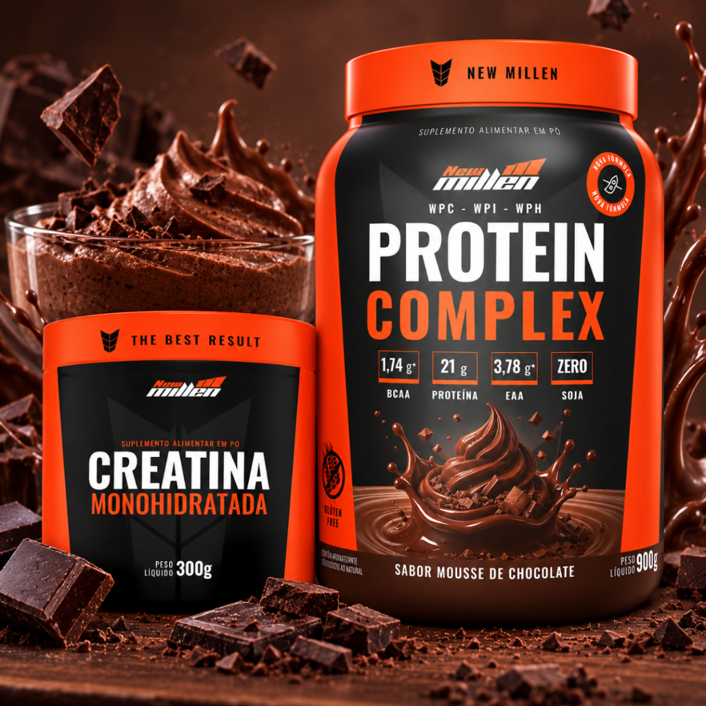 Whey Protein Complex New Millen Blend Pote 900g + Creatina