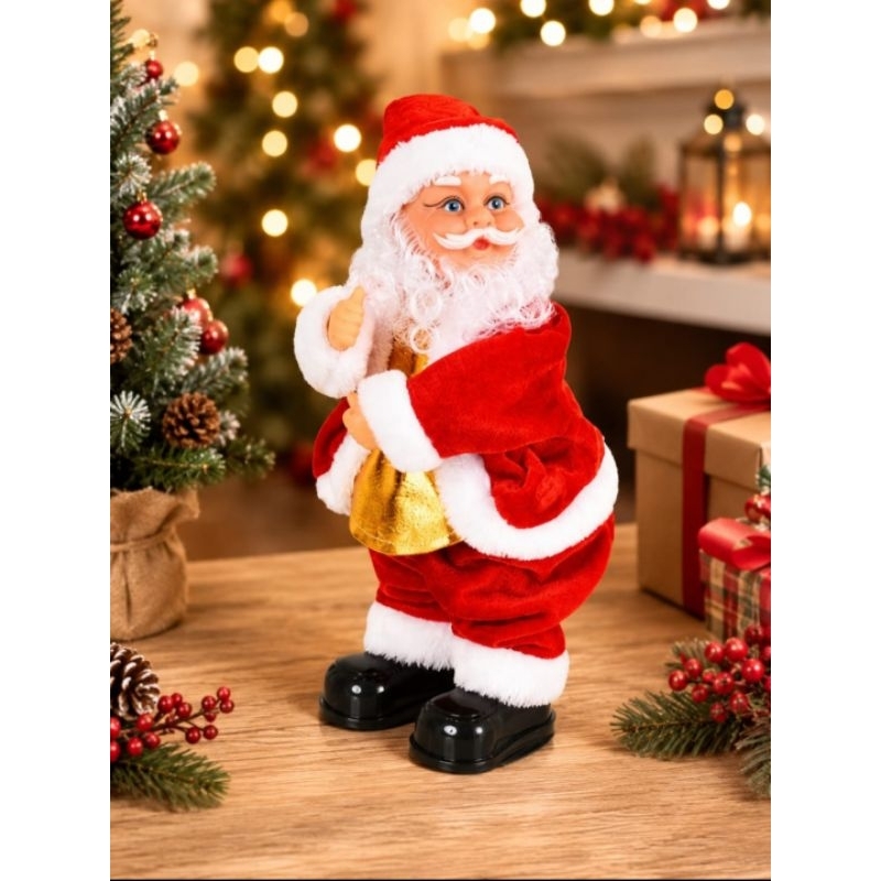 Papai Noel Dançarino Musical Natalino Decoração de Natal Enfeite Natalino