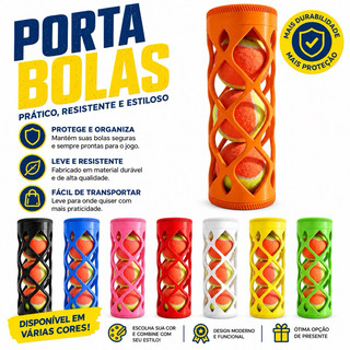 Tubo Porta Bolinhas Beach Tennis Tênis Padel, capacidade pra 3 bolas  Organizador 3d
