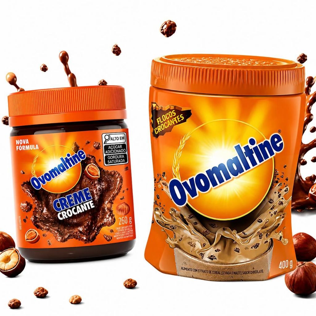 Kit Ovomaltine Creme de Avelã 260g + Flocos Crocante 400g Original