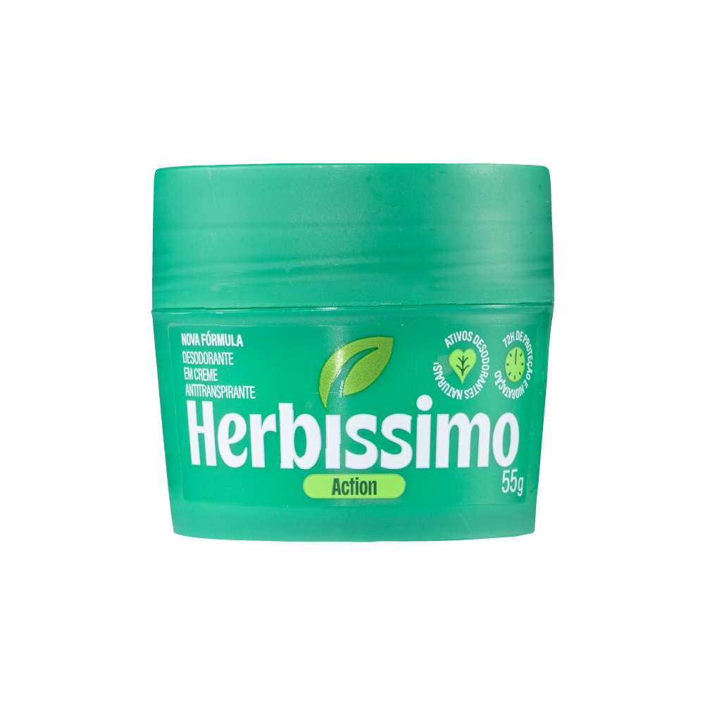 Desodorante Em Creme Antitranspirante Herbíssimo Action 55g