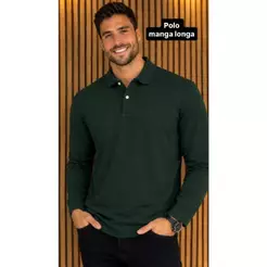 Camisa Gola Polo Manga Comprida Frio piquet dia a dia elegante