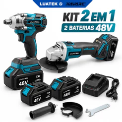 Kit Ferramentas 2em1 Bateria 48 Volts Luatek LWJ-296