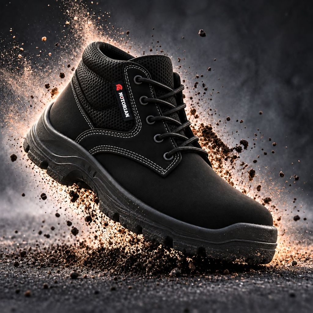 Bota Masculina de Segurança Bracol Coturno Adventure Cano Médio Cadarço Preto