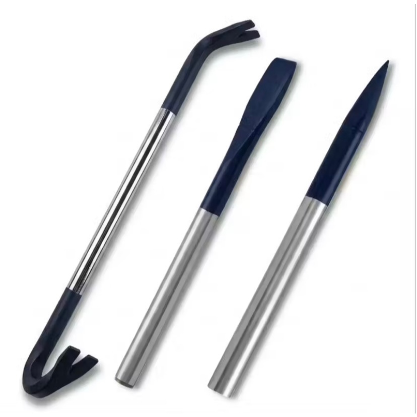 Kit pé de cabra ponteiro e talhadeira de aço 1/2x12mm 30cm ferramentas de máxima resistência para obras