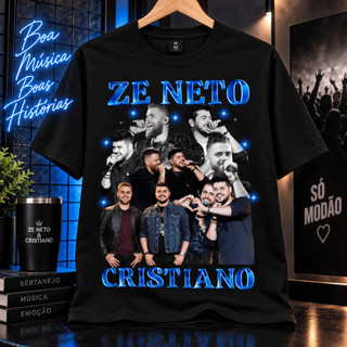 Camiseta Zé Neto e Cristiano Sertanejo Estampada 100% Algodão Manga Curta Unissex