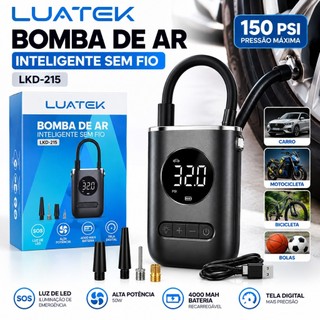 Bomba de Ar Inteligente Sem Fio Luatek LKD-215 – 150 PSI 4000mAh