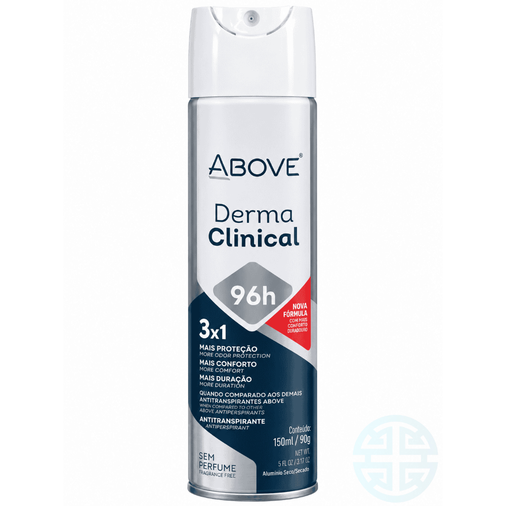 Desodorante Antitranspirante Aerosol Above Derma Clinical Sem Perfume 150ml