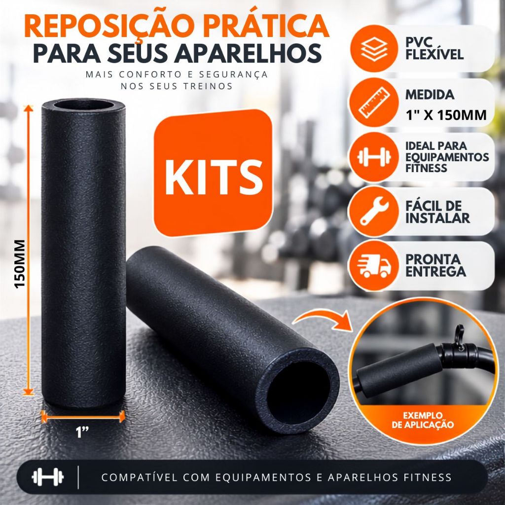 Manopla Luva para pega Puxadores Aparelho de Academia 15cm x 1pol