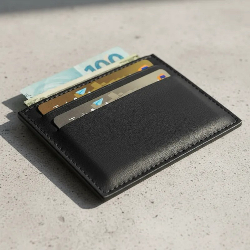 Porta Cartão Slim Couro Cédulas CNH Masculino e Feminino