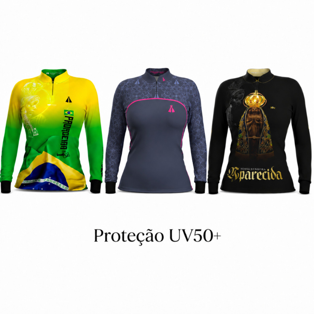 Camiseta Nossa Senhora Feminina Proteção Solar UV50+ DRY SOFT