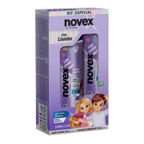 Embelleze Kit Novex Shampoo + Condicionador 300ml Liso Lisinho