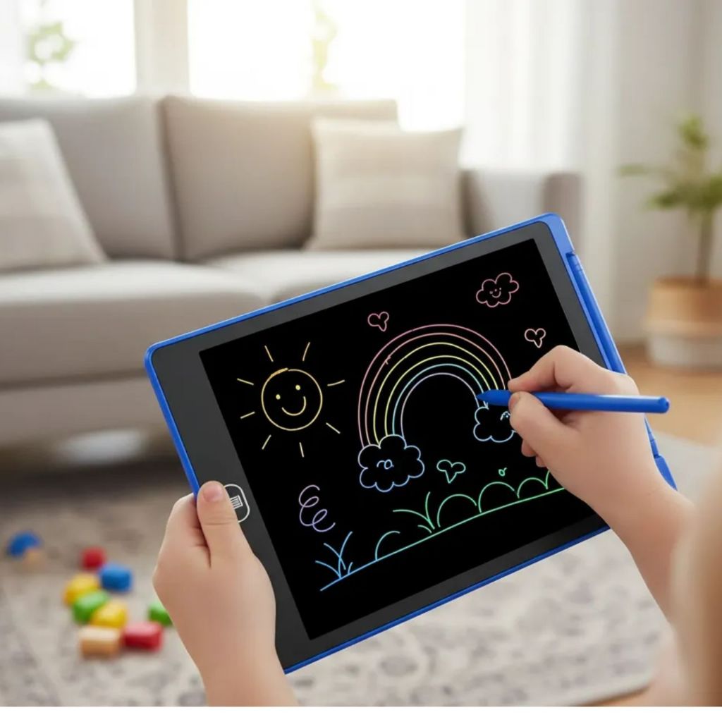 Lousa Mágica 10 Polegadas LCD Infantil, Tablet de Desenho com Caneta para Escrever e Desenhar
