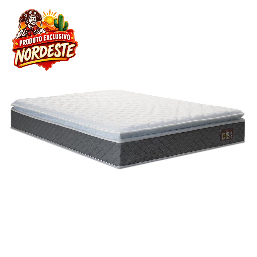 Colchão de Espuma D45 Pillow Top Fort Comfort Casal 138cm