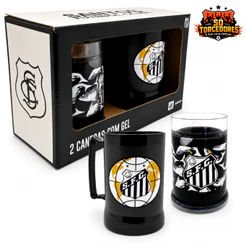KIT PRESENTE SANTOS - CONJUNTO DE CANECAS OFICAL SANTOS - CANECA EM GEL