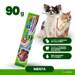 Creme Dental Menta CatDog & Cia Higiene Bucal para Cães e Gatos - 90g