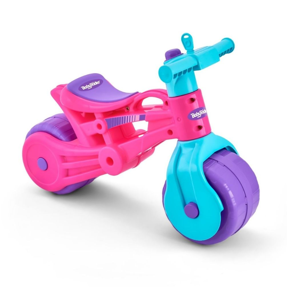 Bicicletinha Sem Pedais Baby Rider Rosa Usual Brinquedos Bicicleta Infantil de Equilíbrio para Passeio