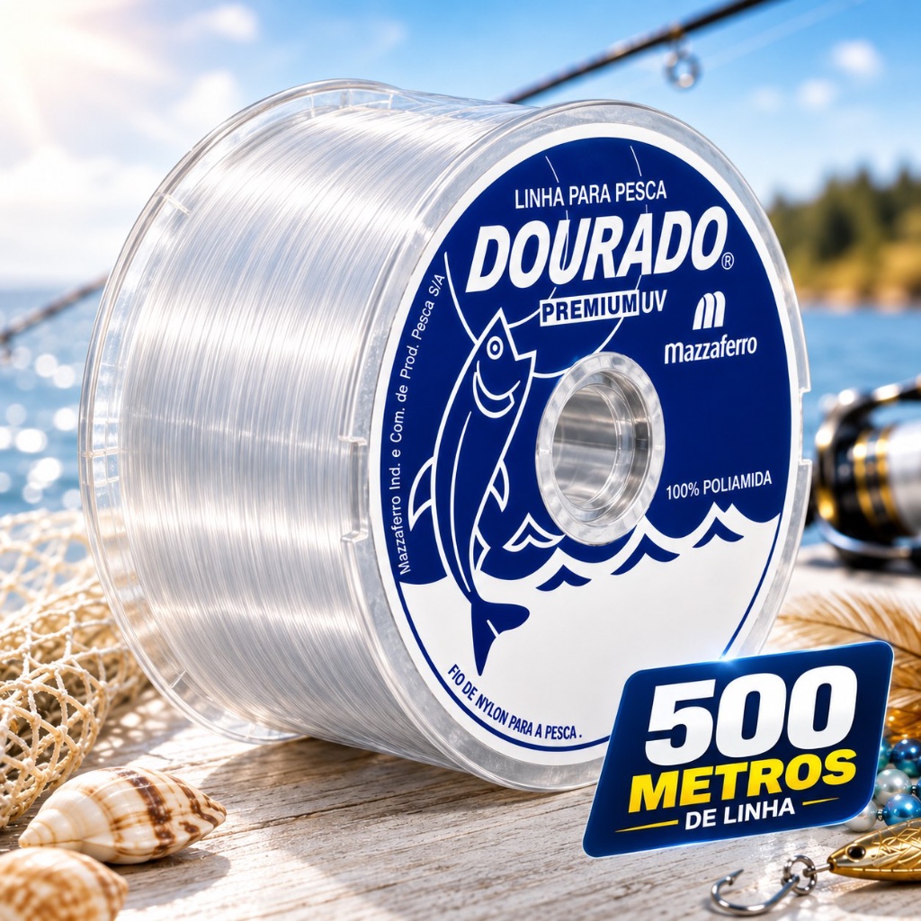 Fio de Nylon 500mt 0,20/0,25/0,30/0,35/0,40/0,45/0,50/0,60/0,70/0,80/0,90/1,00 Linha de Pesca e Artesanato