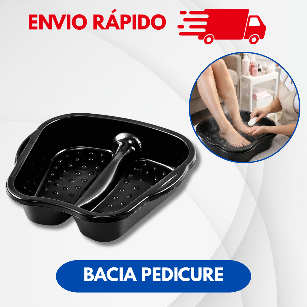 Bacia Escalda Pés Pedicure Spa Relaxante Antiestresse para Banho dos Pés