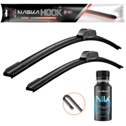 Palheta Limpador Parabrisa Silicone Gancho NASKA HOOK Silenciosa e Durável