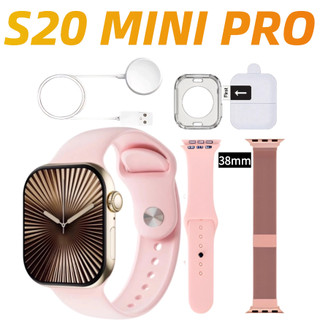 Novo 2026 S20 MINI PRO 38mm Smartwatch Relógio Inteligente Série10 Monitoramento de Frequência Cardíaca Chamadas Blueto