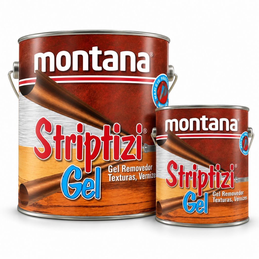 Removedor de Tintas Texturas e Vernizes Striptizi Gel Montana 1kg e 4kg - Eficaz e Rápido