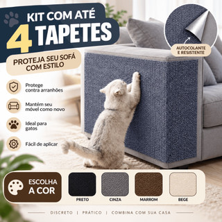 1 a 4 Tapete Arranhador Gato Sofa Adesivo Protetor Cama Móveis