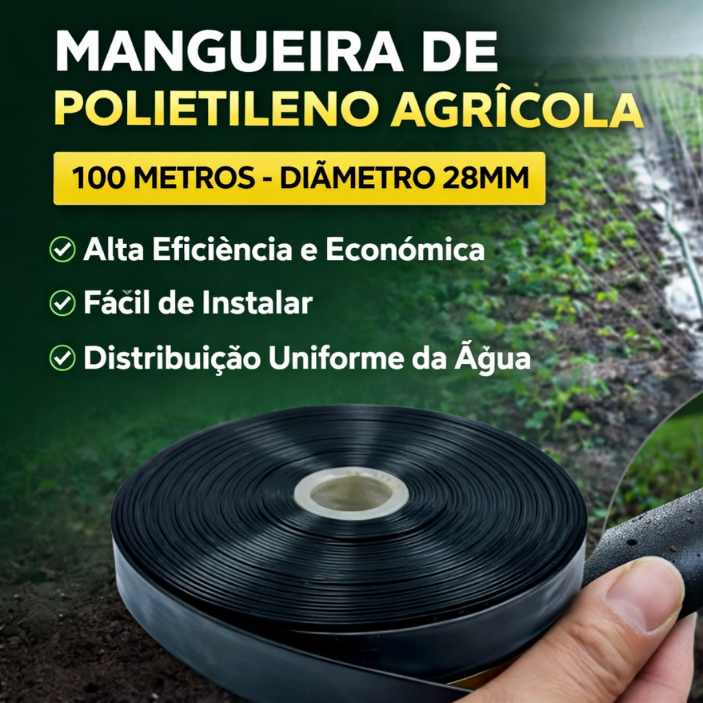 Mangueira Irrigação Aspersão Hortas Jardim Gramados Agricultura - 100 metros