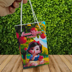 Sacolinha Surpresa Personalizada BRANCA DE NEVE BABY CUTE - Lembrancinha para Festa (PEGUE E MONTE)