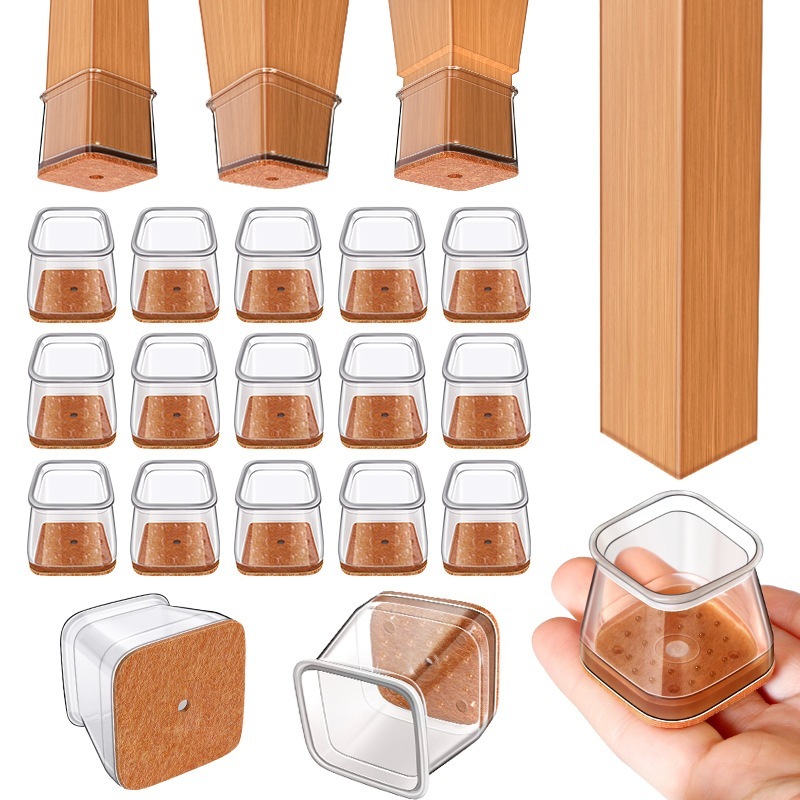 Kit 16/32/48 Protetores de Silicone para Pés de Cadeiras e Mesas | Antiderrapante, Silencioso, Protege o Piso
