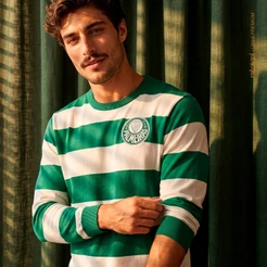 Camisa Palmeiras Retrô Goleiro 1984 Manga Longa Masculina Oficial