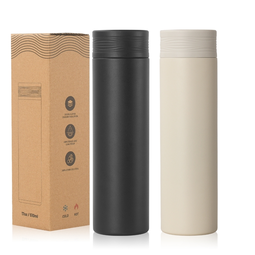WATERSY Copo Termico Garrafa Térmica Inox 510ml Para Café Academia Trabalho À Prova De Vazamento
