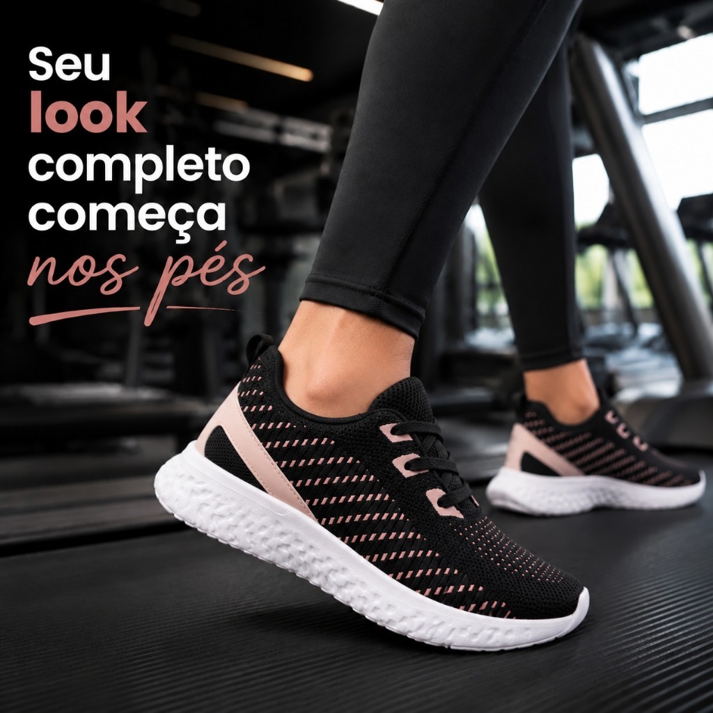 Tênis Academia Feminino e Masculino Esportivo De Treino Caminhada Corrida Promoção Do 34 ao 43