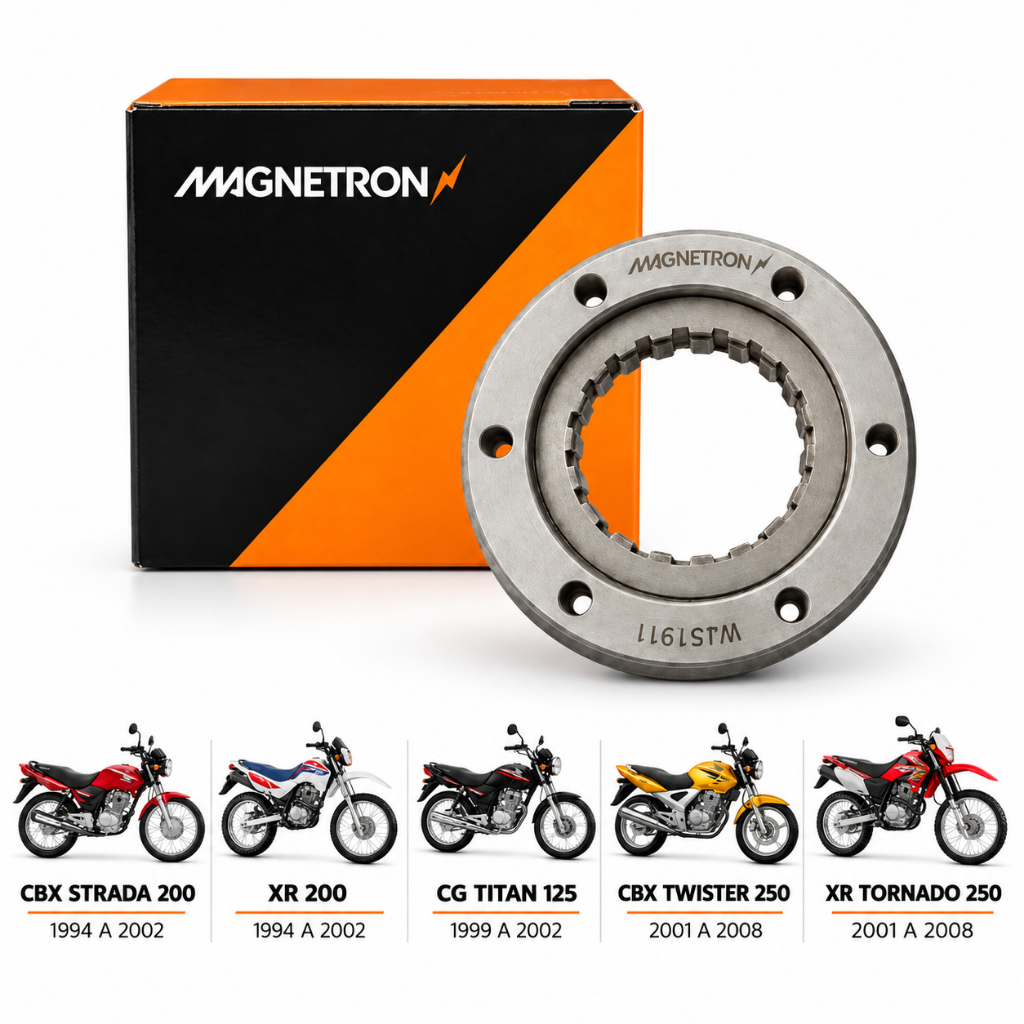 Placa Embreagem Partida Twister 250 CBX STRADA XR 200 CG TITAN FAN 125 XR TORNADO 250 1994 a 2008 Original Magnetron