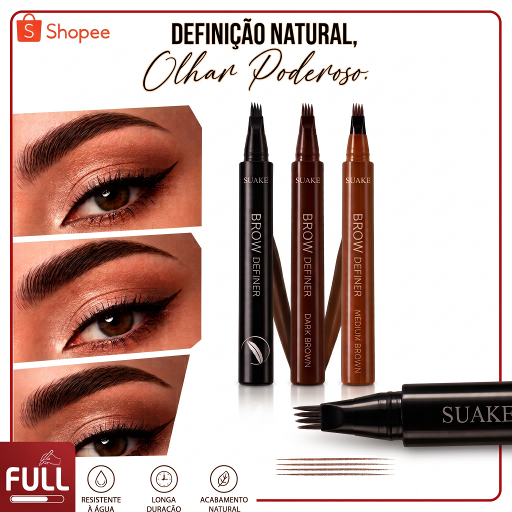 Caneta Microblading Fio a Fio Preenche Falhas da Sobracnelha Maquiagem - LYZZHARA