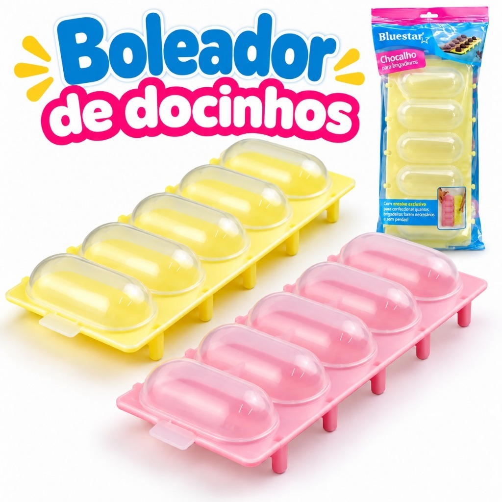 Chocalho Bluestar Boleador para Brigadeiros e Doces - 5 Cavidades · Padroniza Docinhos